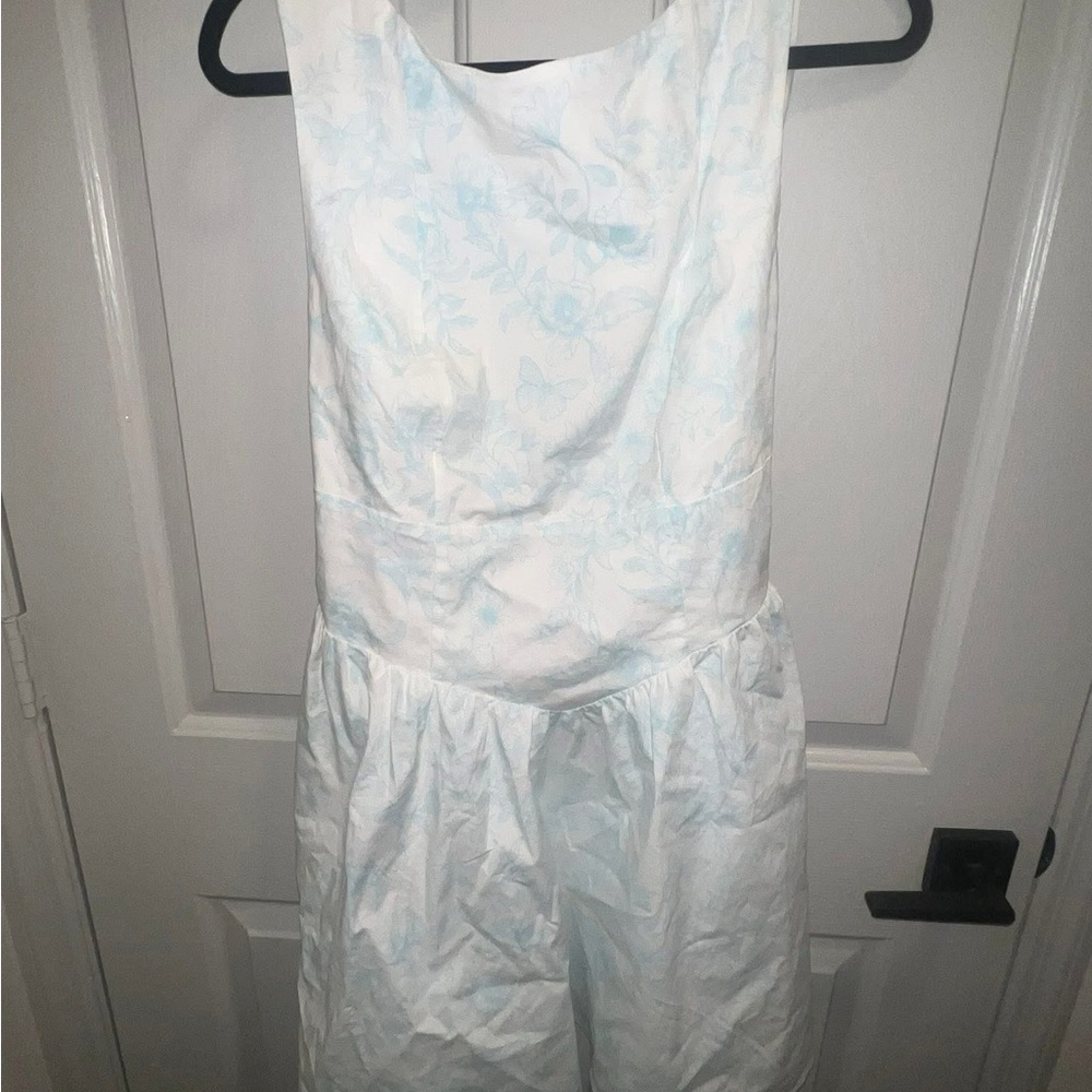 Target White and Light Blue Mini Dress